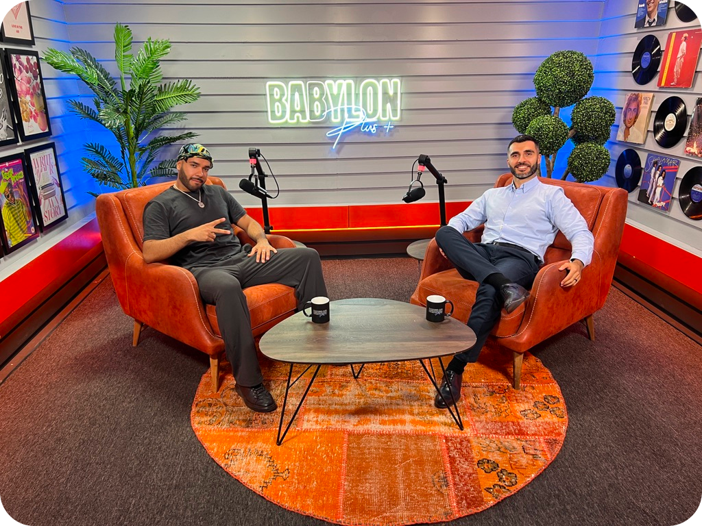 PushPals podcast recording with founder Peter Putros and guest
